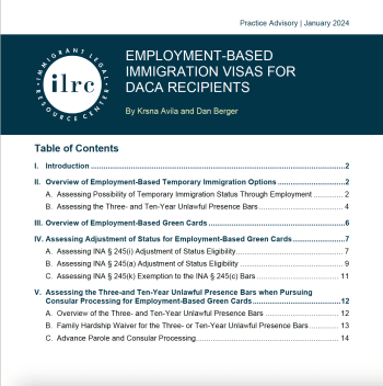 Employment-Based Immigration Visas for DACA Recipients