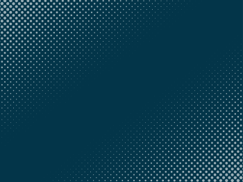 A blue backdrop with white dots in the upper left and bottom left corners that fade into the color.