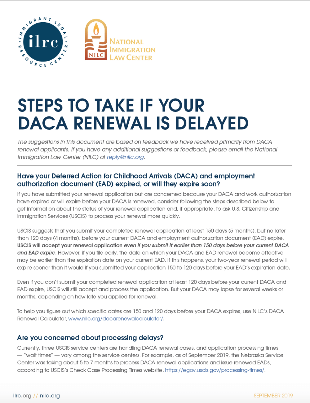 Steps to Take if Your DACA Renewal Is Delayed Immigrant Legal