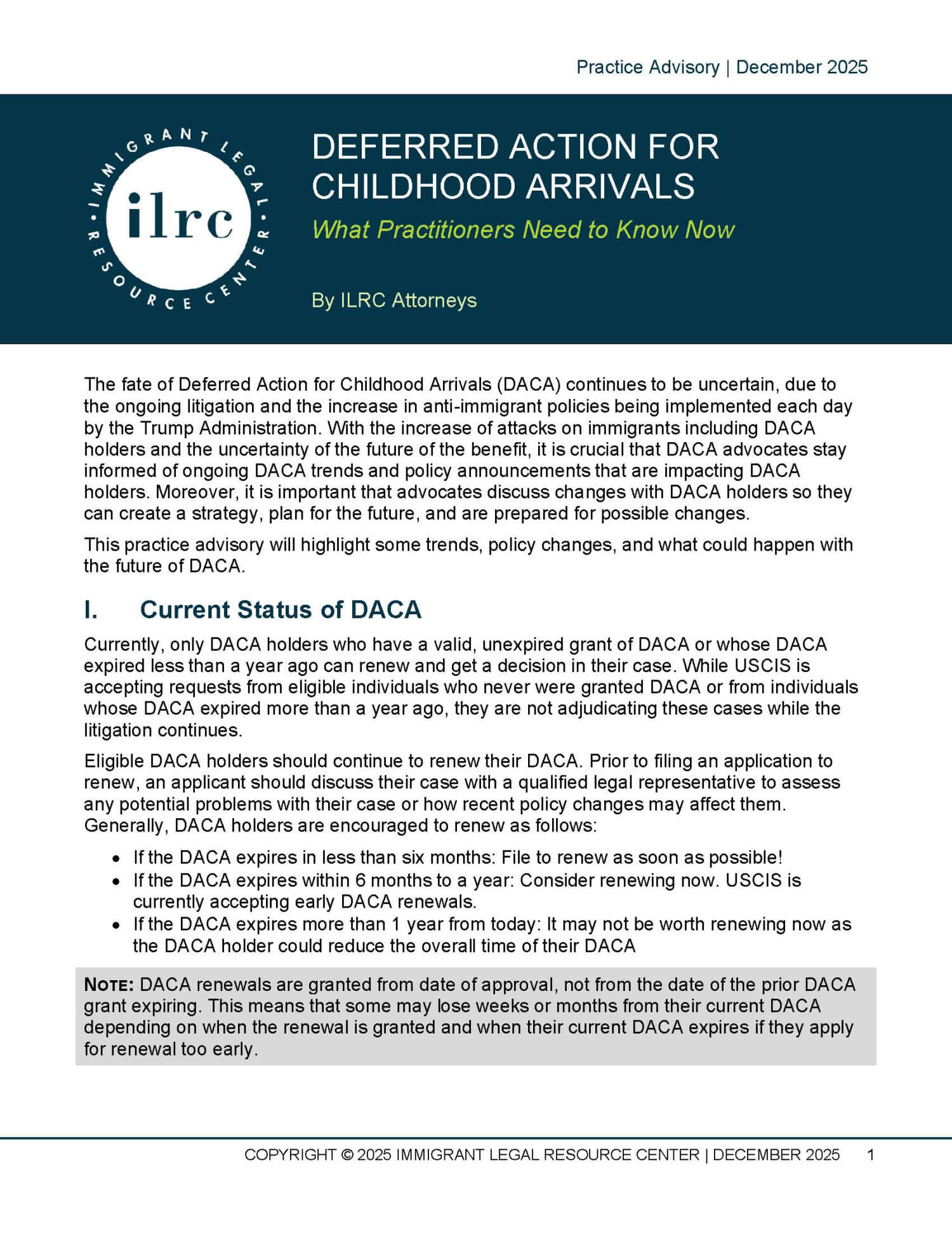 Deferred Action for Childhood Arrivals: What Practitioners Need to Know ...
