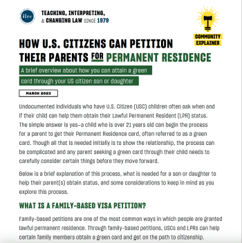 How US Citizens Can Petition Their Parents for Permanent Residence