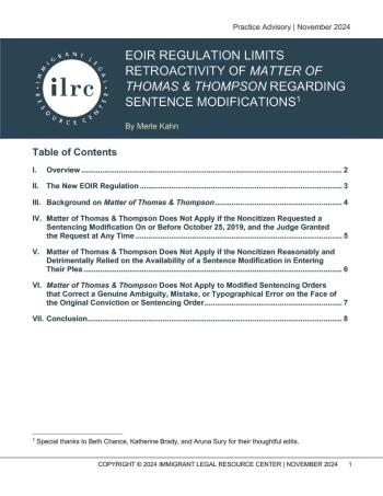 first page of the advisory