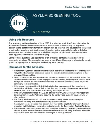 first page of the resource