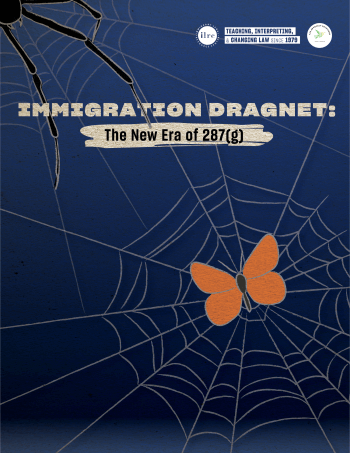Cover of this brief features an orange butterfly stuck in a web, as an approaching spider from another web lurks in from the to left corner