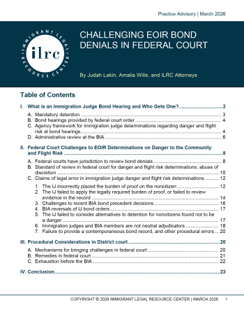  Challenging EOIR Bond Denials in Federal Court