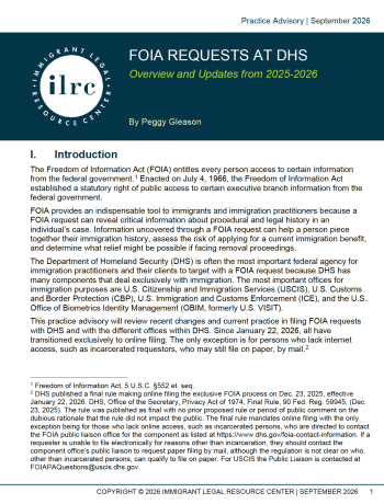 FOIA Requests at DHS: Overview and Updates from 2025-2026