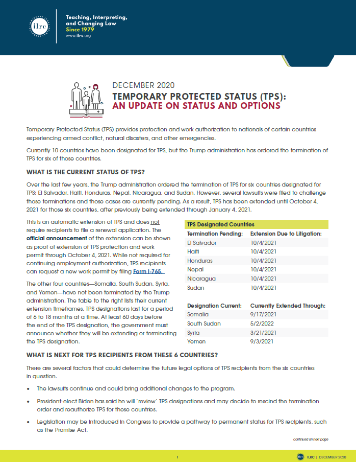 tps adjustment of status